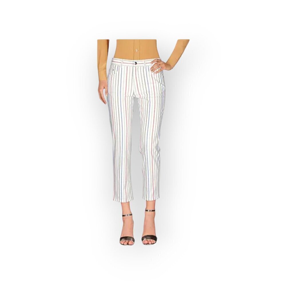 Sonia Rykiel Paris Multicolor Striped Nautical High-Waist Pants Xs/S Italy